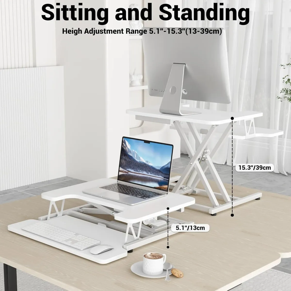 Standing Desk Converter 22/55cm Wide Height - Image 3