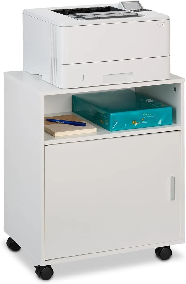 Mobile Filing Cabinet 3 Compartments Office - Image 1