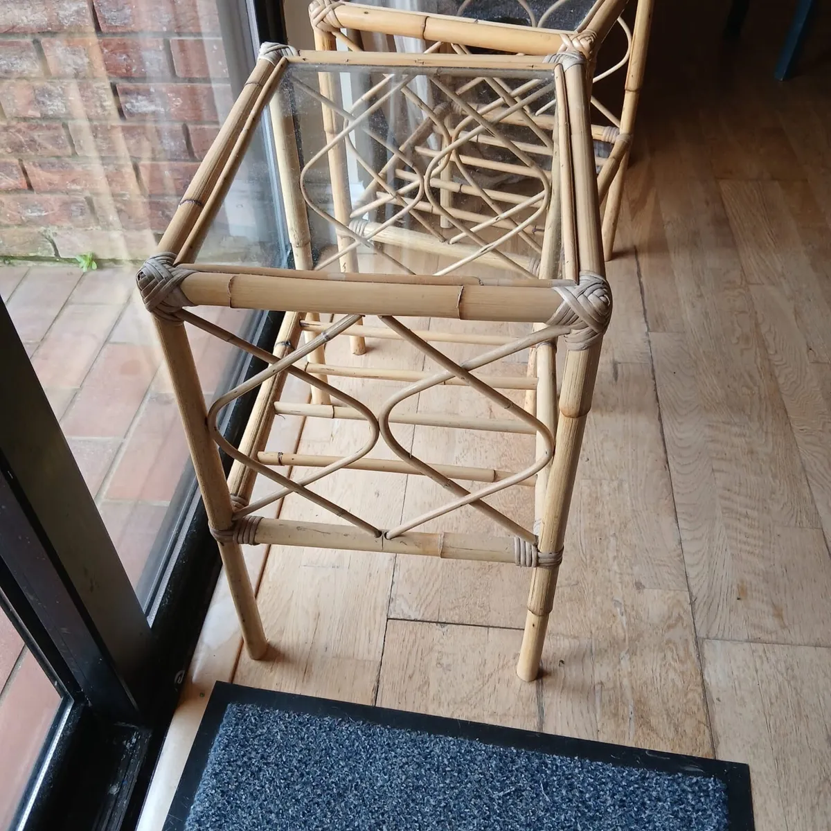 Pair of Bamboo Side Tables - Image 2