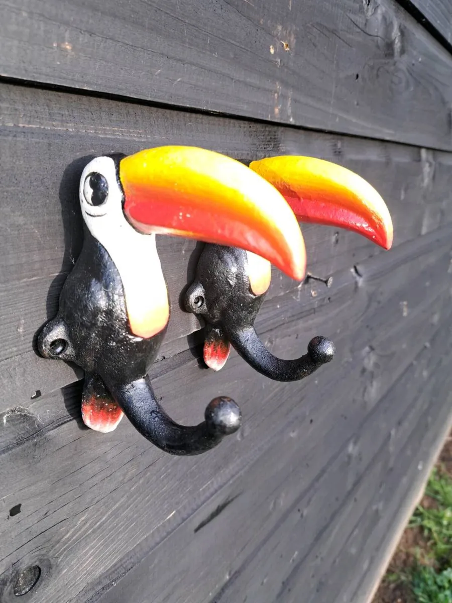 2 Guinness  toucans cast coat hangers - Image 1