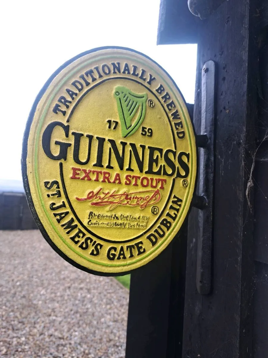 Guinness  2 sided cast iron sign - Image 4