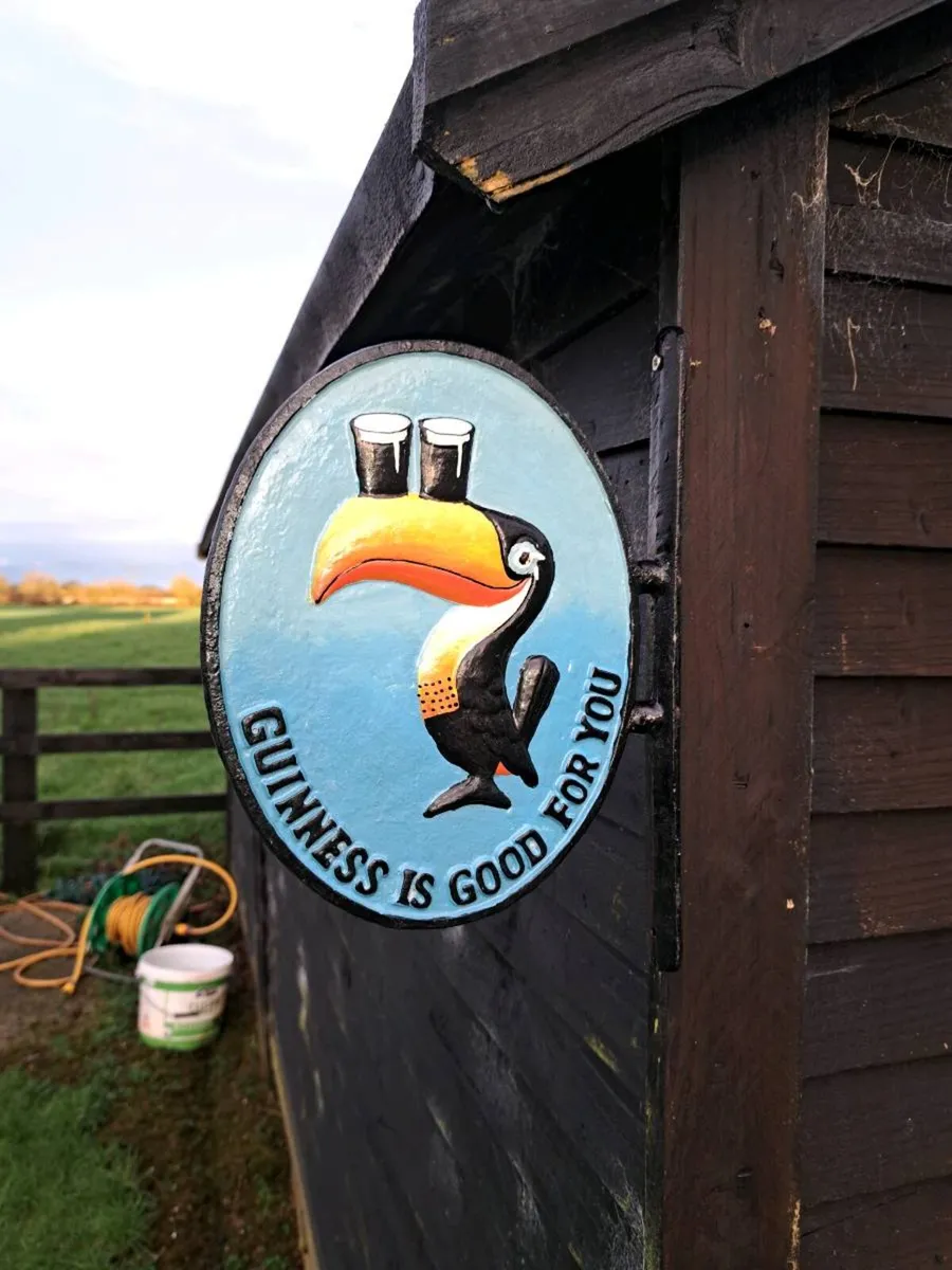 Guinness  bracket cast iron sign 2 sided - Image 2