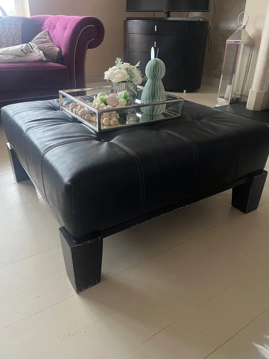 Furniture living room couch chair & foot still - Image 1