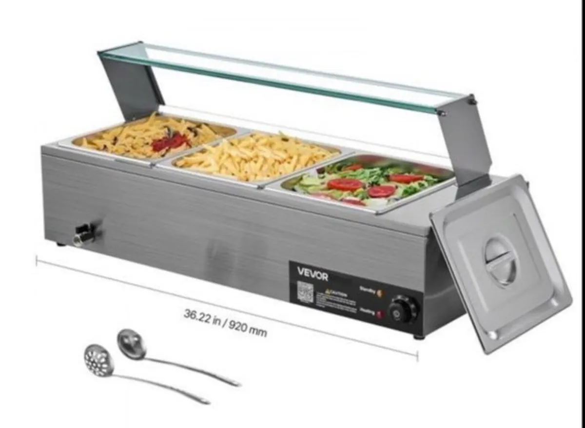 Commercial Food Warmer, 1500W Bain marie - Image 2
