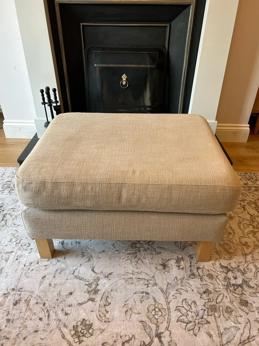 Cream Ottoman Footstool - Image 2