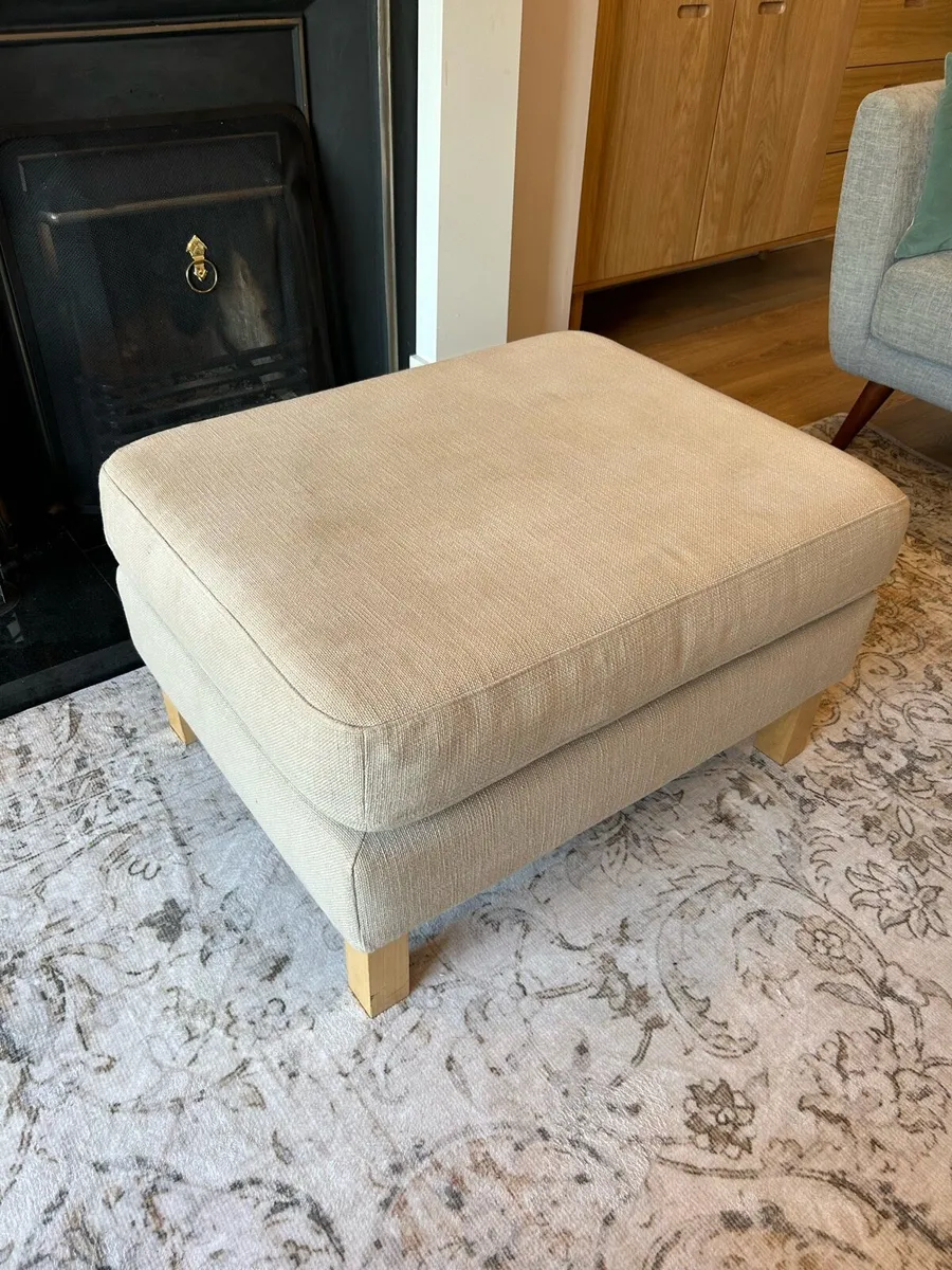 Cream Ottoman Footstool - Image 3