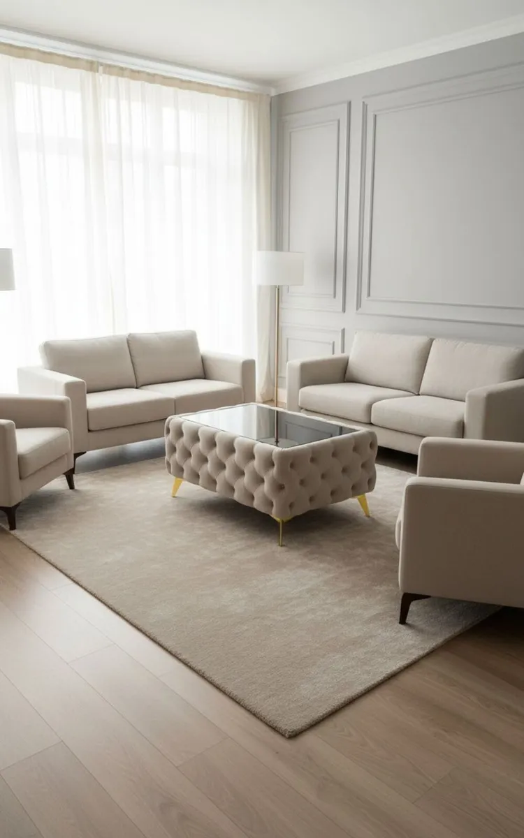 Chesterfield Coffee Table Velvet 83x63x40cm - Image 2