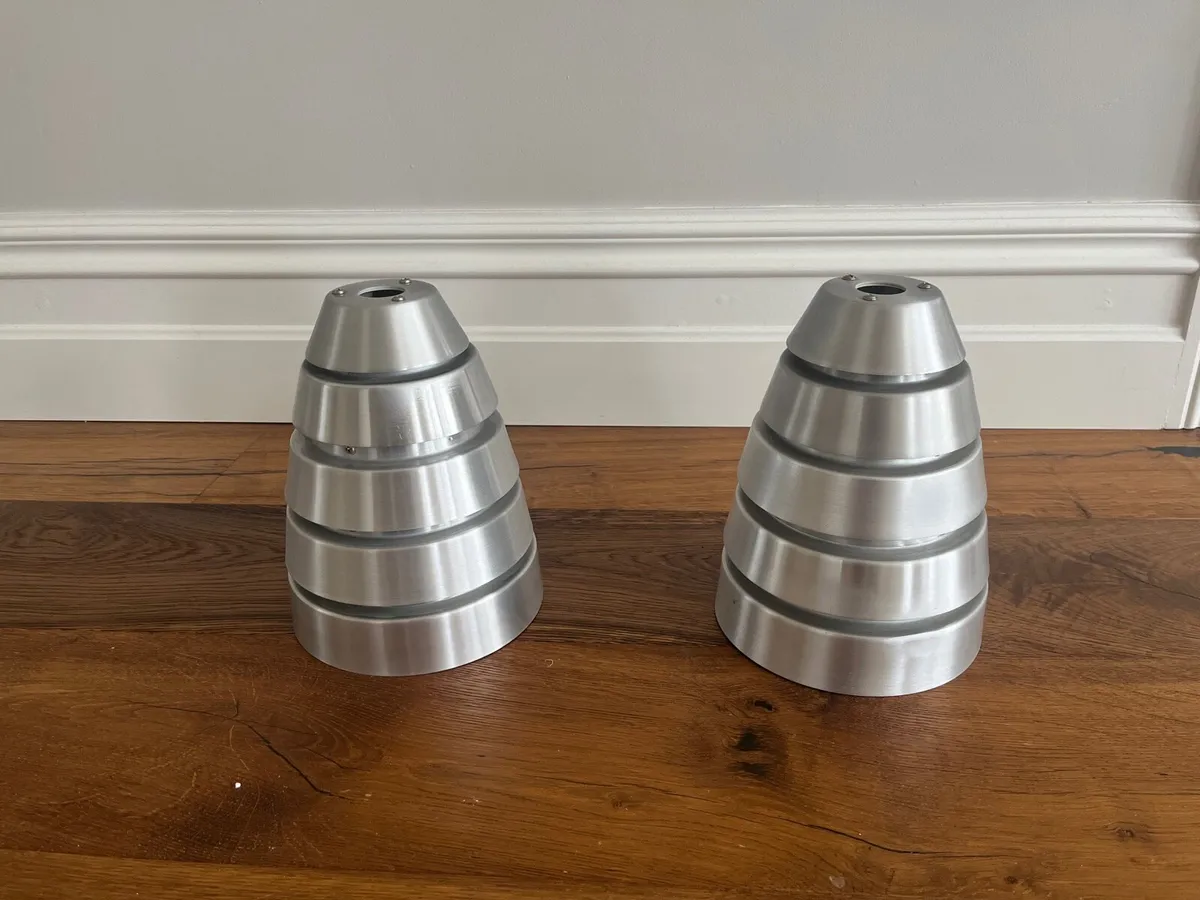 Chrome light shades x2 - Image 1