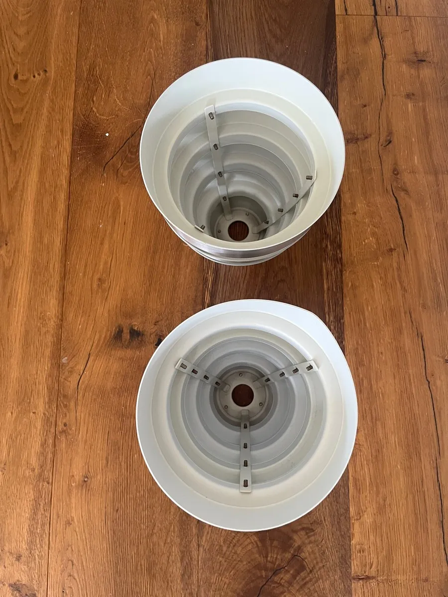 Chrome light shades x2 - Image 4