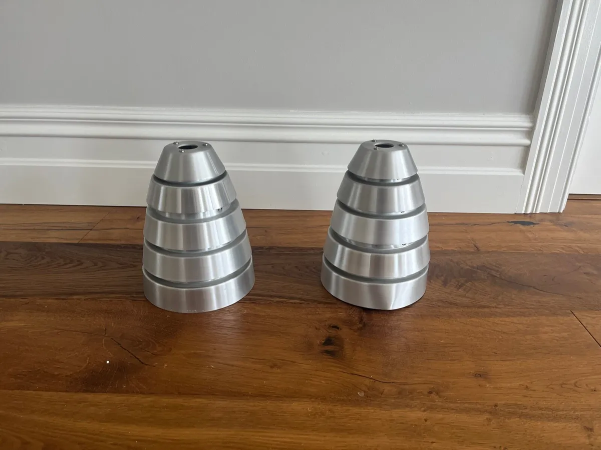 Chrome light shades x2 - Image 2