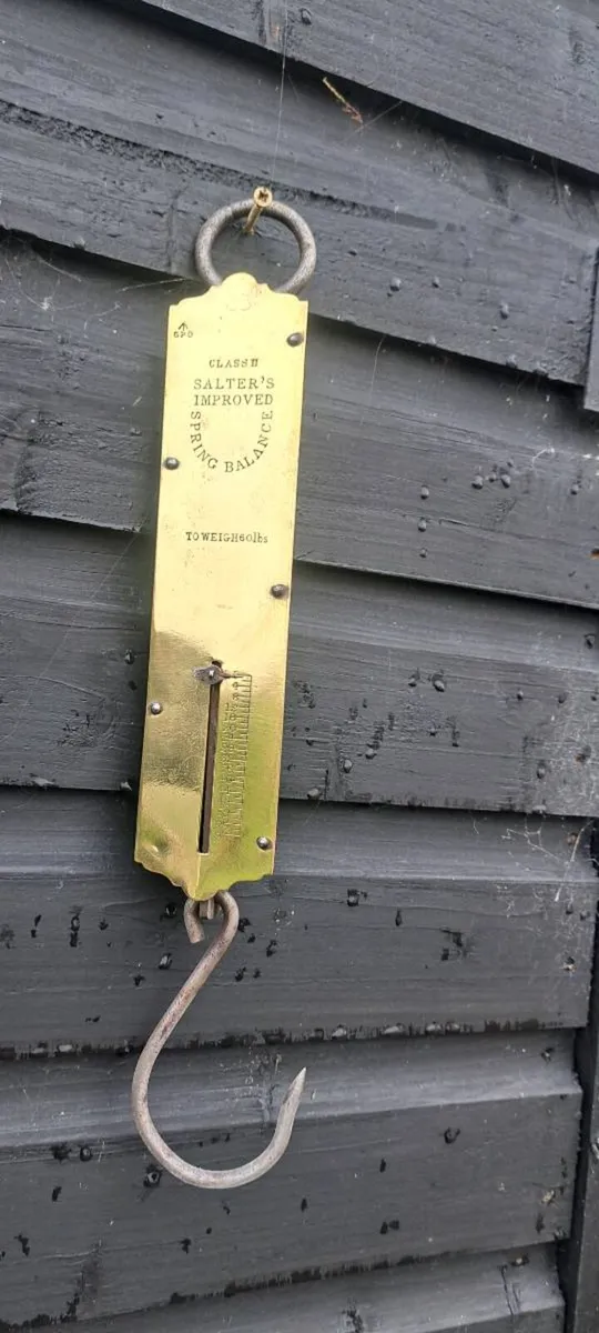 Old brass  slatter weighing schales