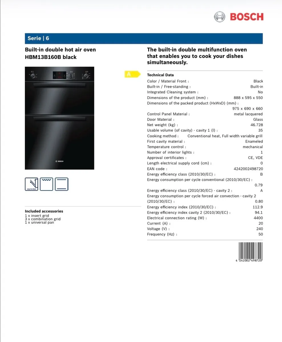 Bosch Double Oven - Image 3