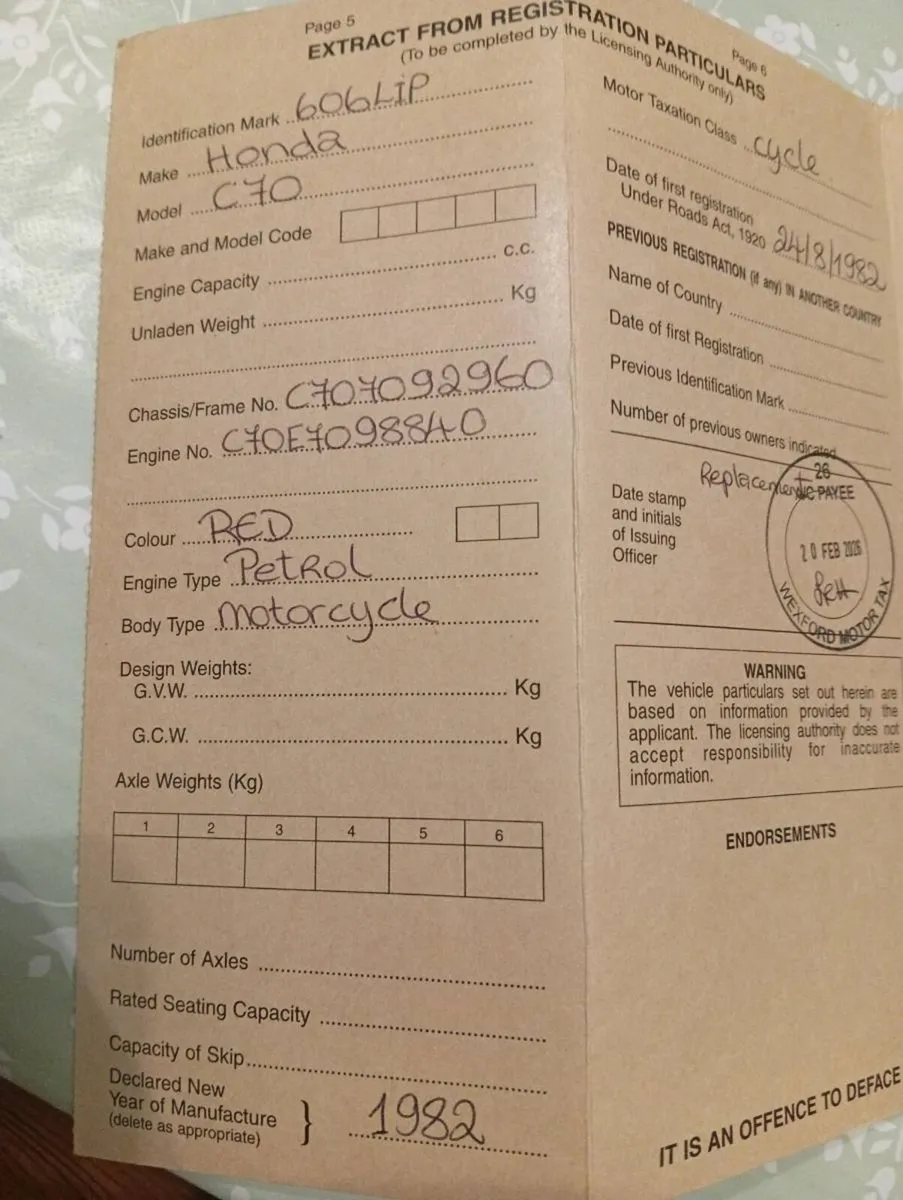 Honda 70 1982 - Image 1