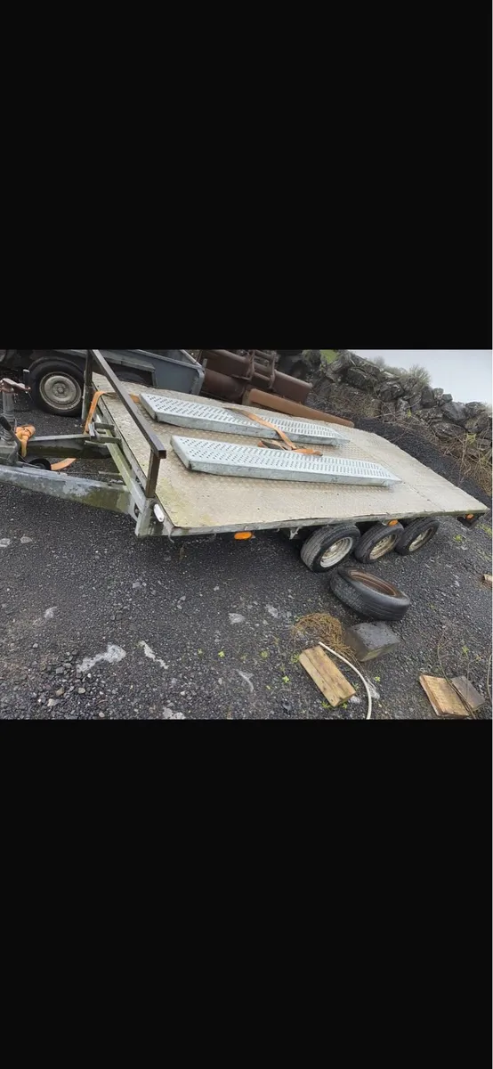 Trailer 14 ft,low loader,Hedgecutter,lots to clear - Image 3