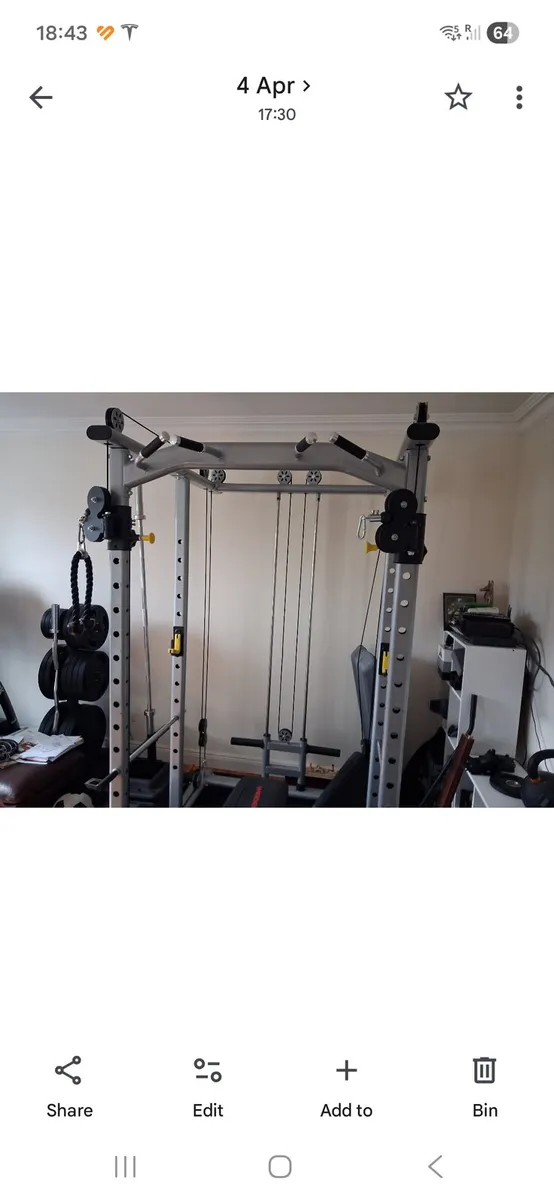 Multi-gym Squat rack with pulley system and bench - Image 2