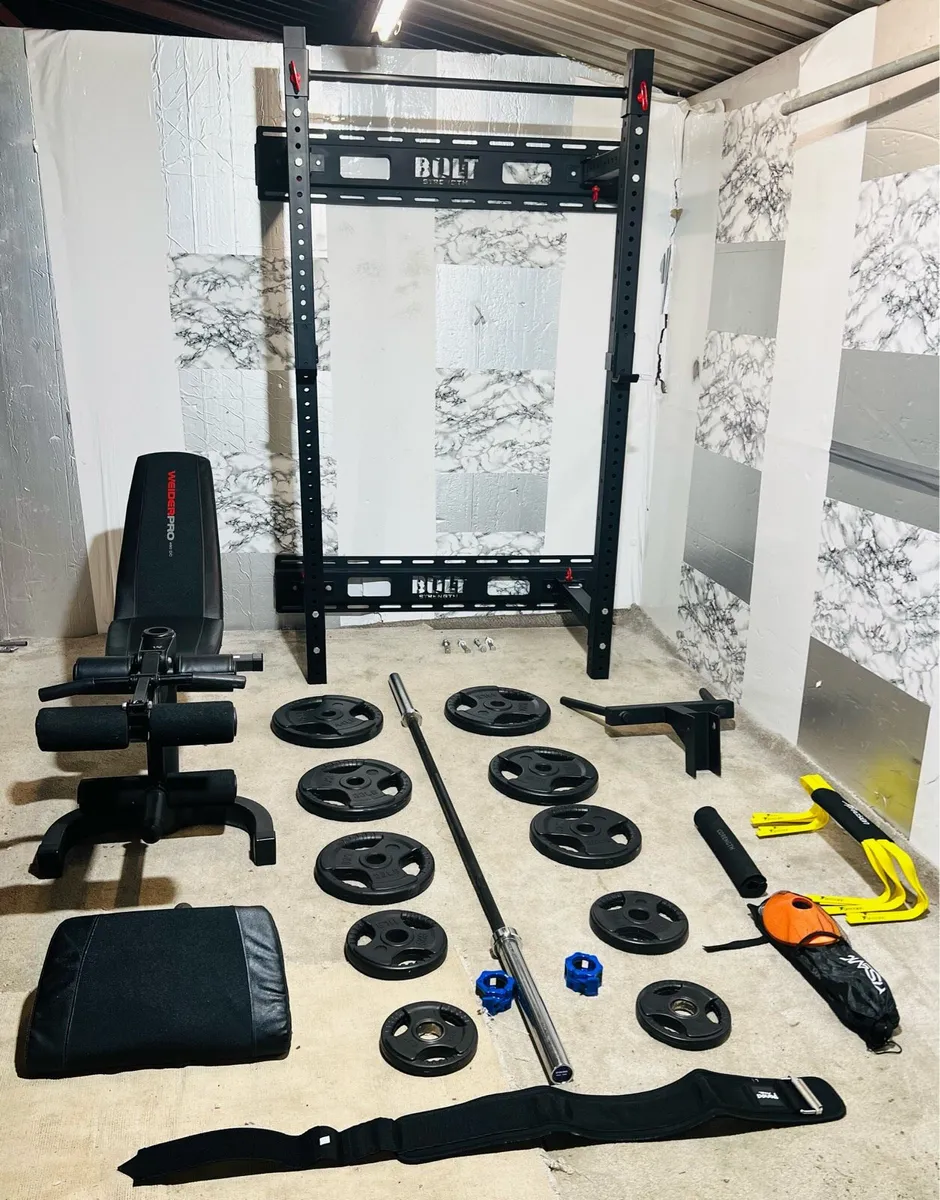 Bolt strength folding commercial rack weights set - Image 1