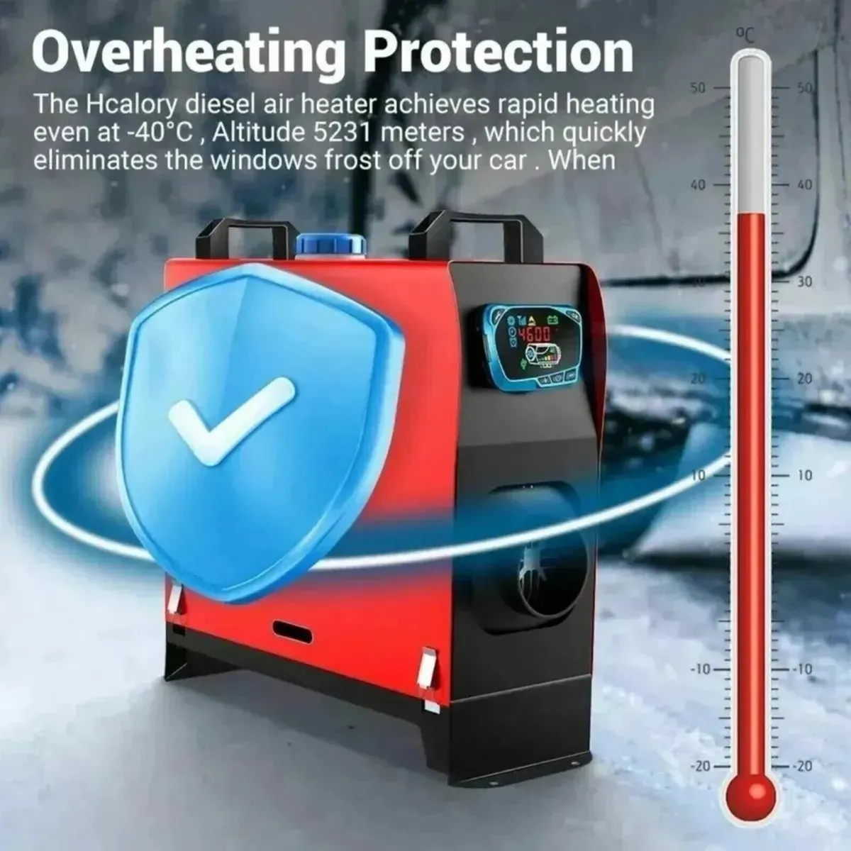 5/8KW 12V Diesel Air Heater With Adapter - Image 4