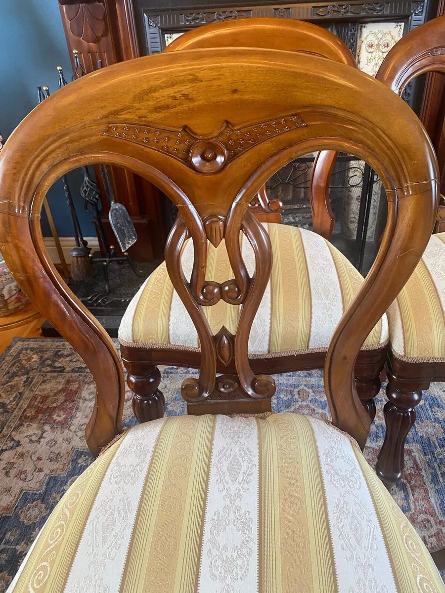 Mahogany dining room chairs - Image 3