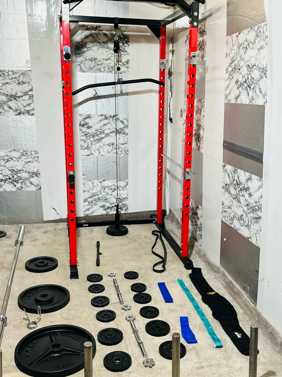 BODYMAX POWER RACK LARGE BENCH PULLY CABLE WEIGHT+ - Image 4