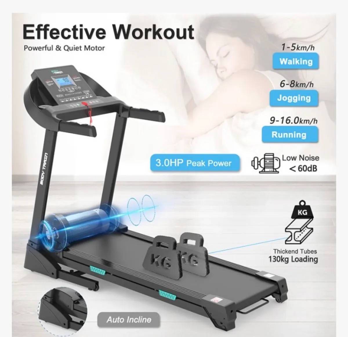 BodyTrain 7001 motorised Treadmill - Image 1