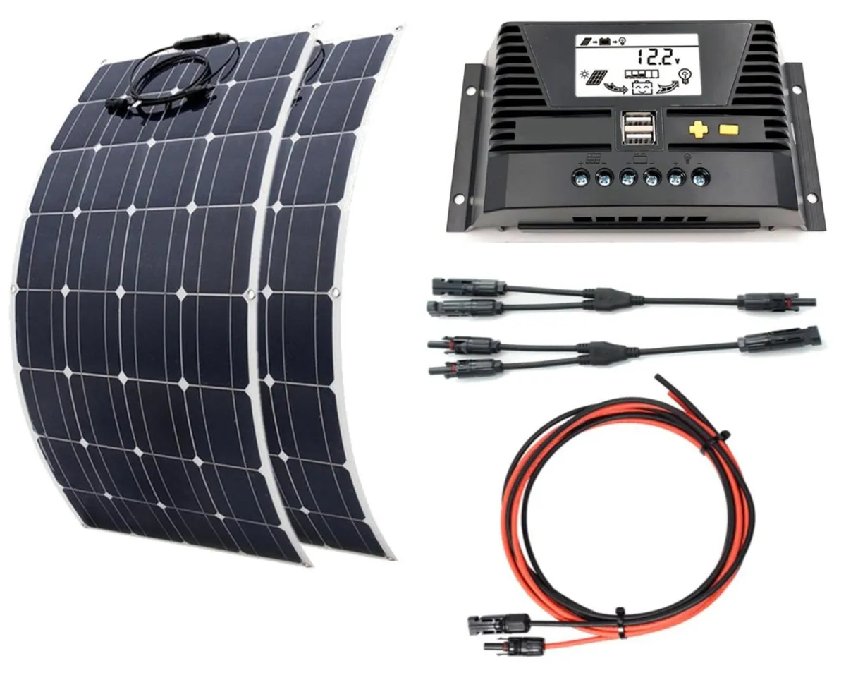 200W Flexible Solar panel Kit Boat Camper Cruiser - Image 3