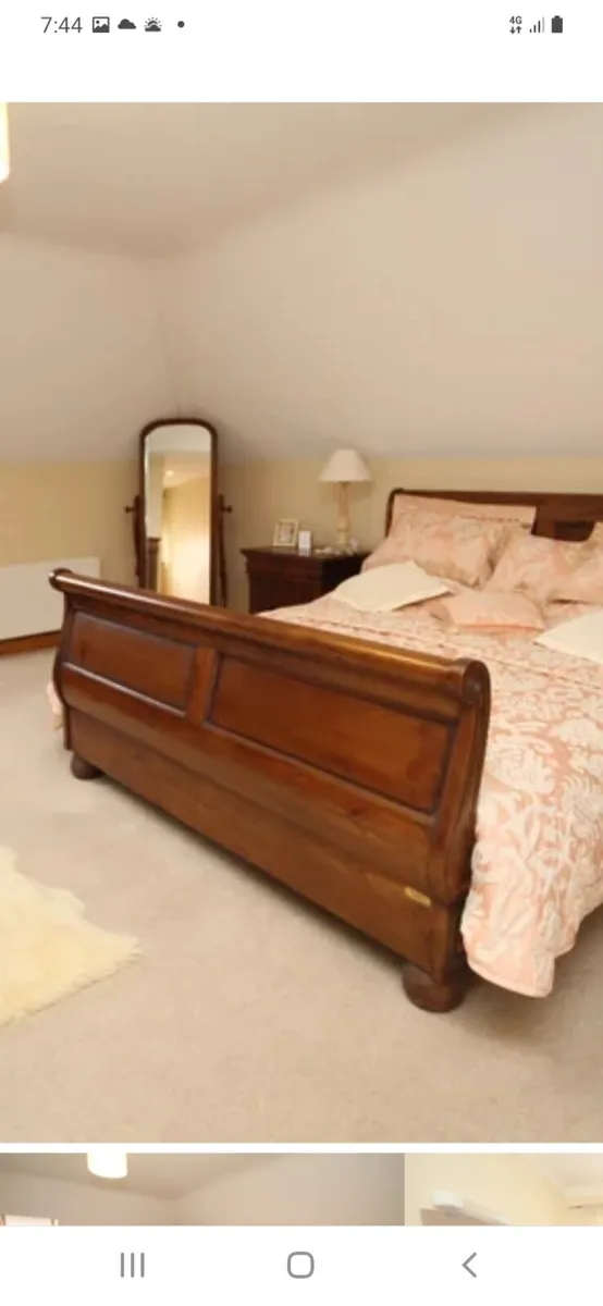 FRENCH SLEIGH BED 6' - Image 1