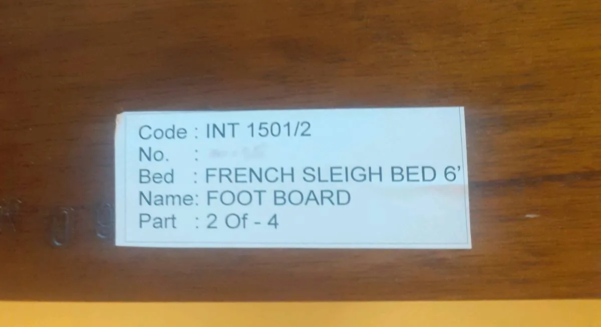 FRENCH SLEIGH BED 6' - Image 4