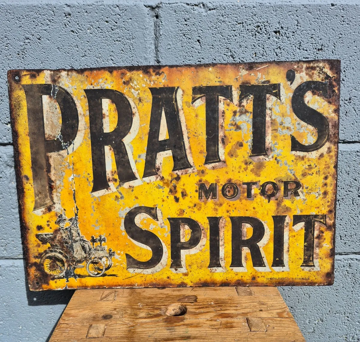 20th century enamel advertising sign for Pratt's - Image 1