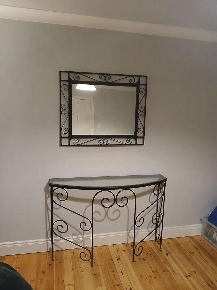 Mirror and table