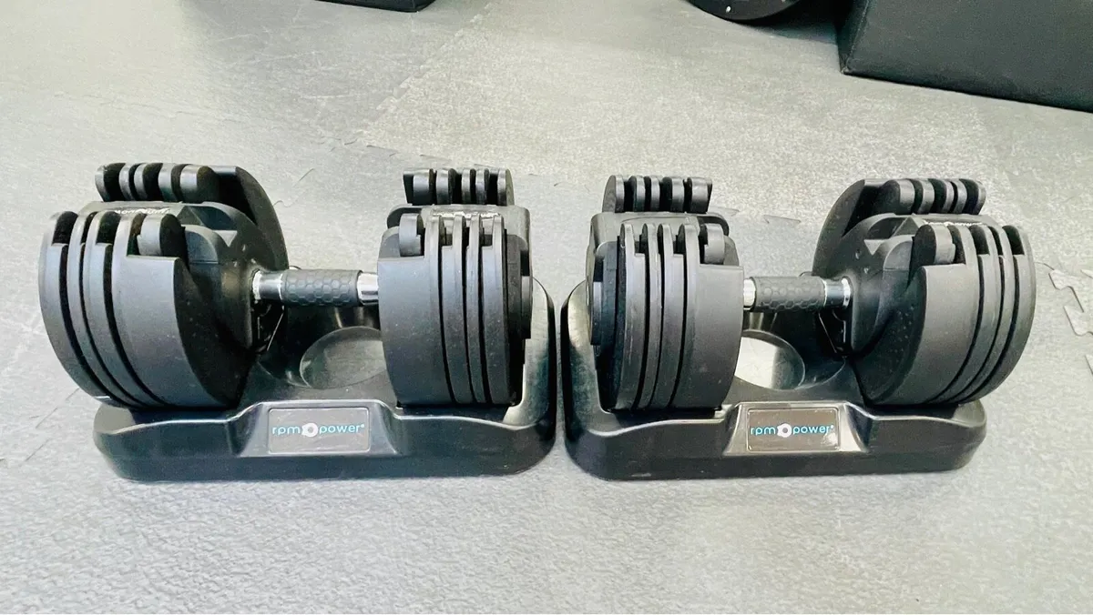 Adjustable Dumbbells 20kg Each (RPM Power) – Pair - Image 1