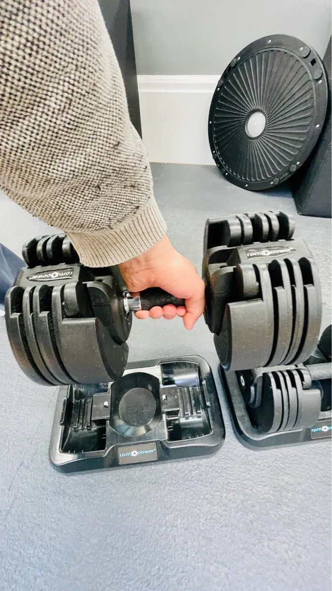 Adjustable Dumbbells 20kg Each (RPM Power) – Pair - Image 2