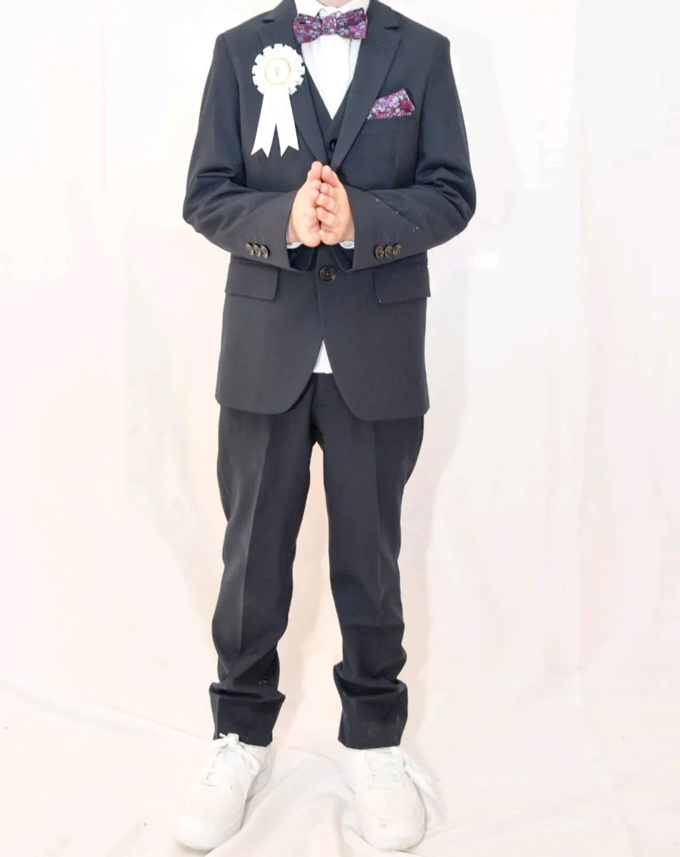 Boys Communion Suit - 3 piece navy suit - Image 1