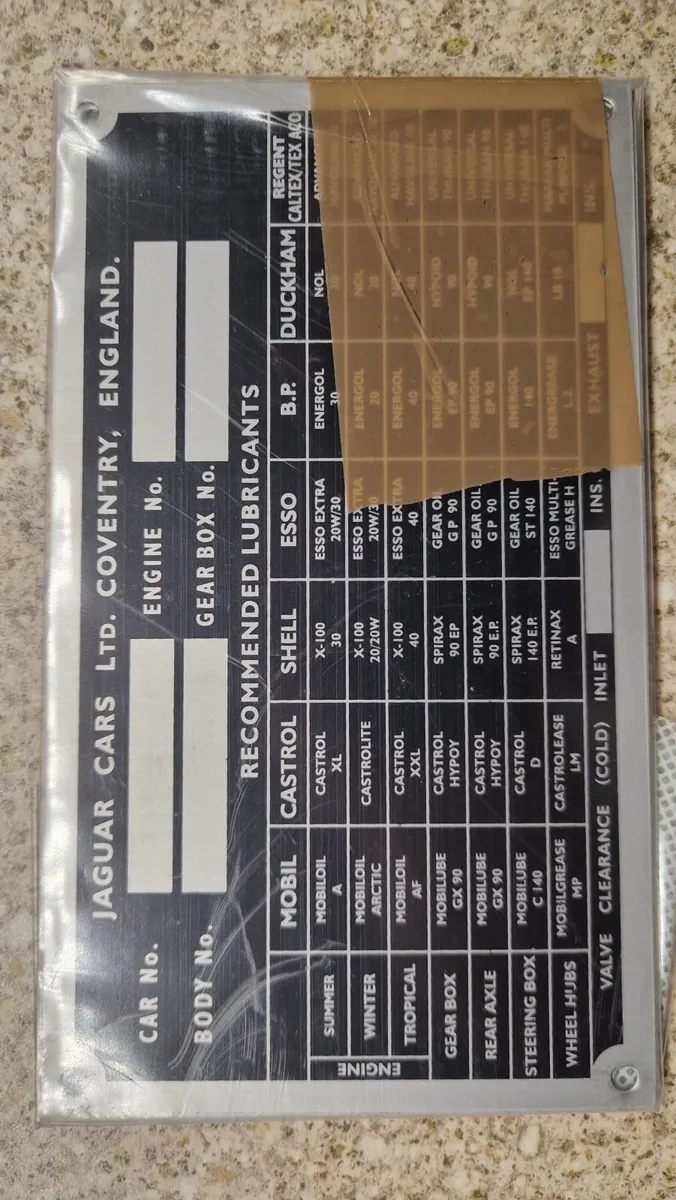 Jaguar identification plate - Image 2