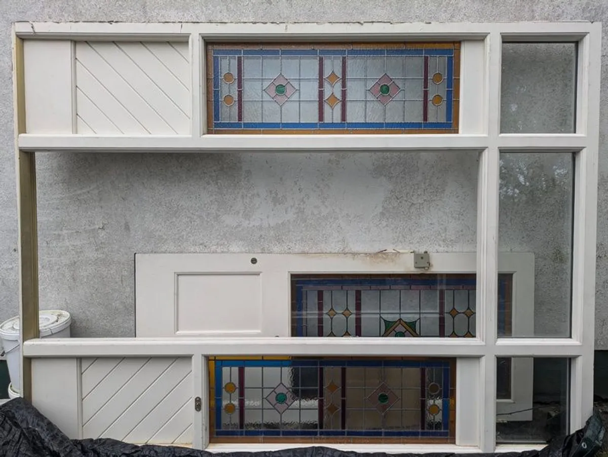 Victorian stained glass front door - Image 2