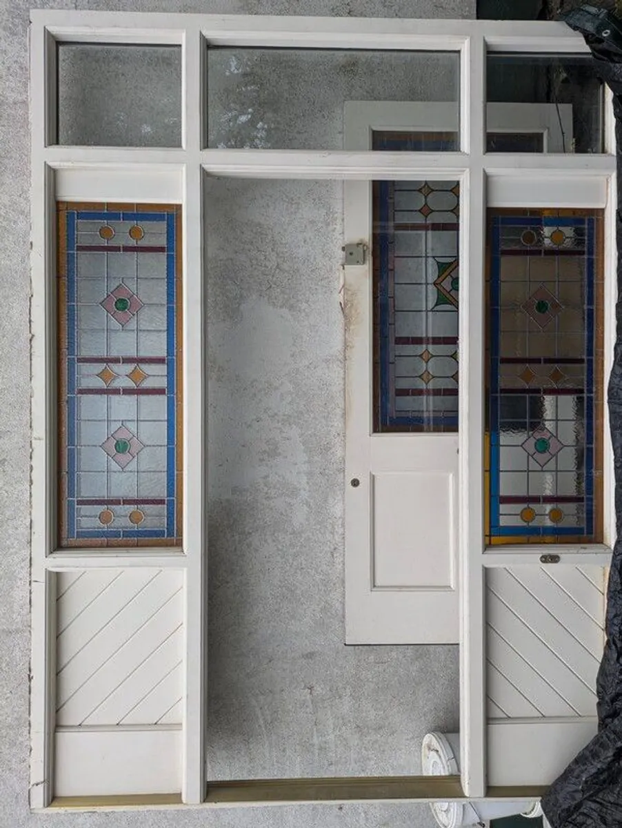 Victorian stained glass front door - Image 3