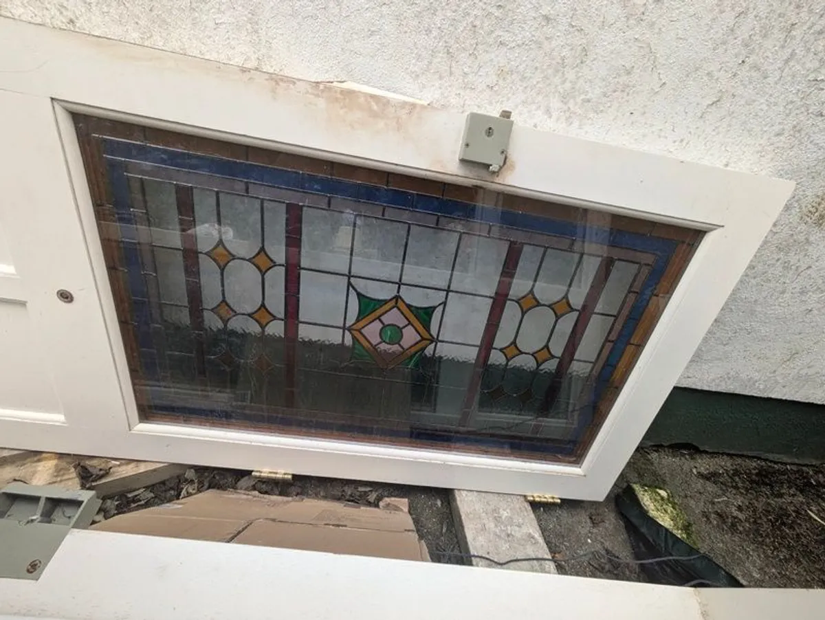 Victorian stained glass front door - Image 4
