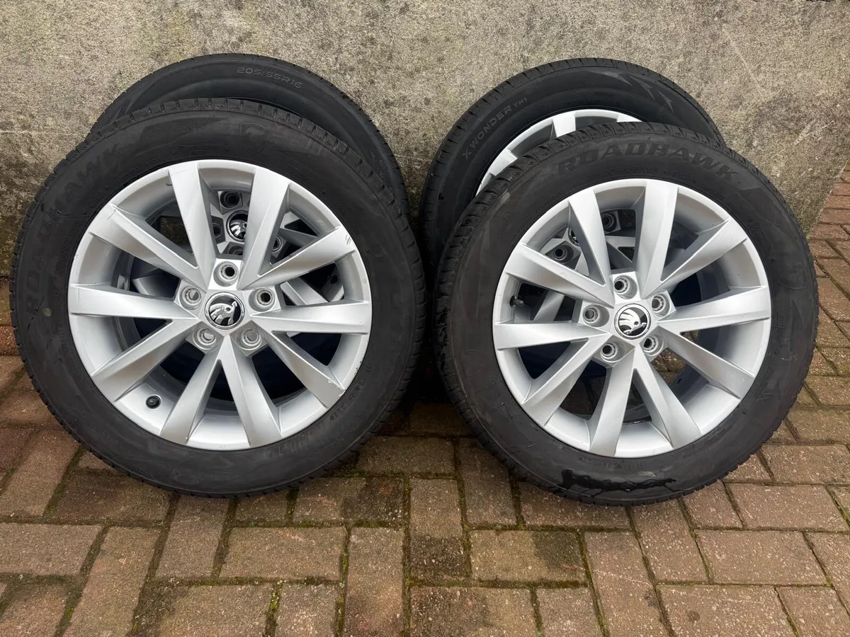 Skoda Octavia Alloy Wheels & Tyres 205/55/ R16 - Image 2