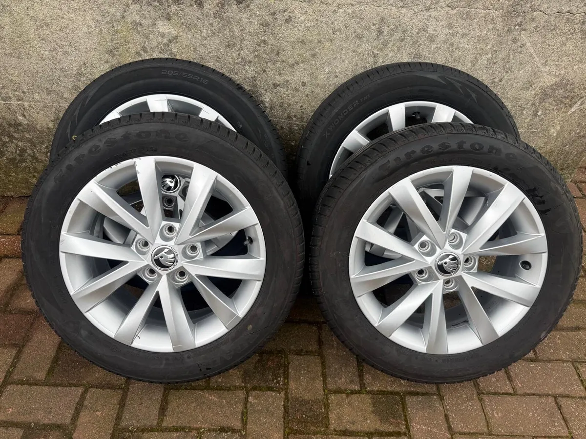 Skoda Octavia Alloy Wheels & Tyres 205/55/ R16 - Image 4