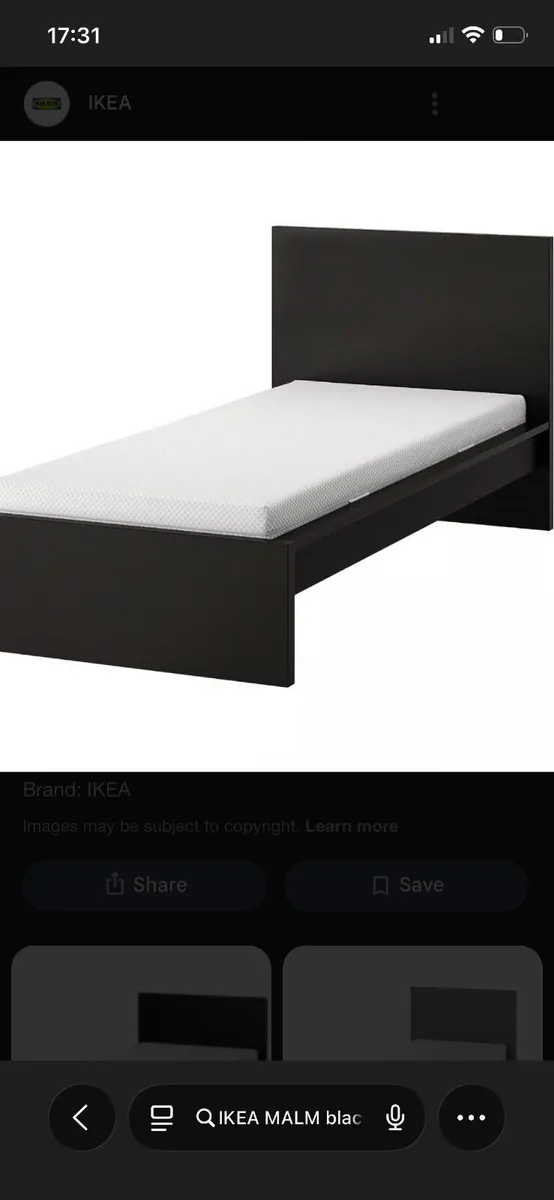 Single MALM bed frame