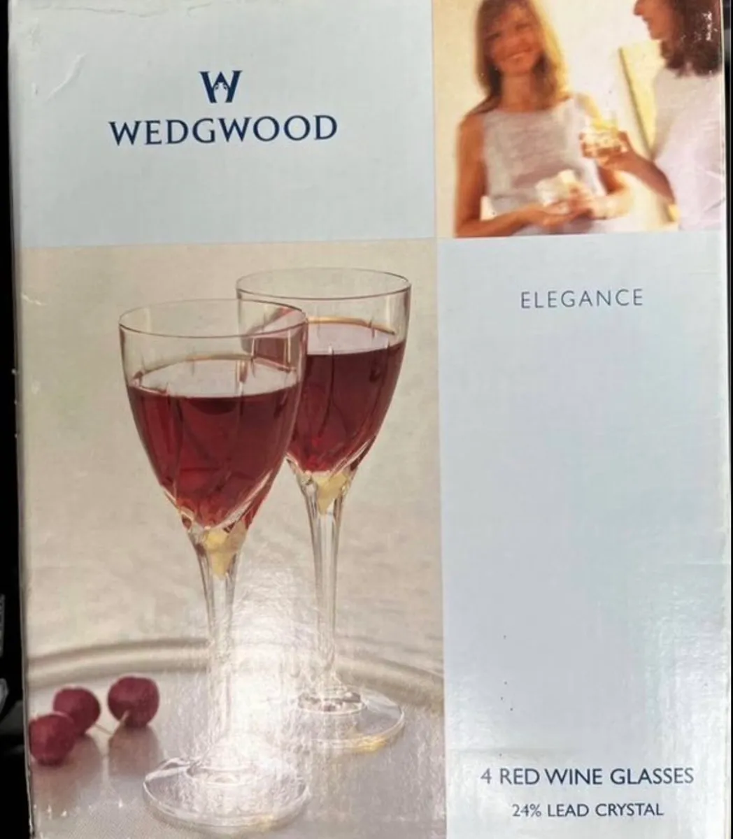 New price €200 Set of 4 Wedgewood Wine glasses