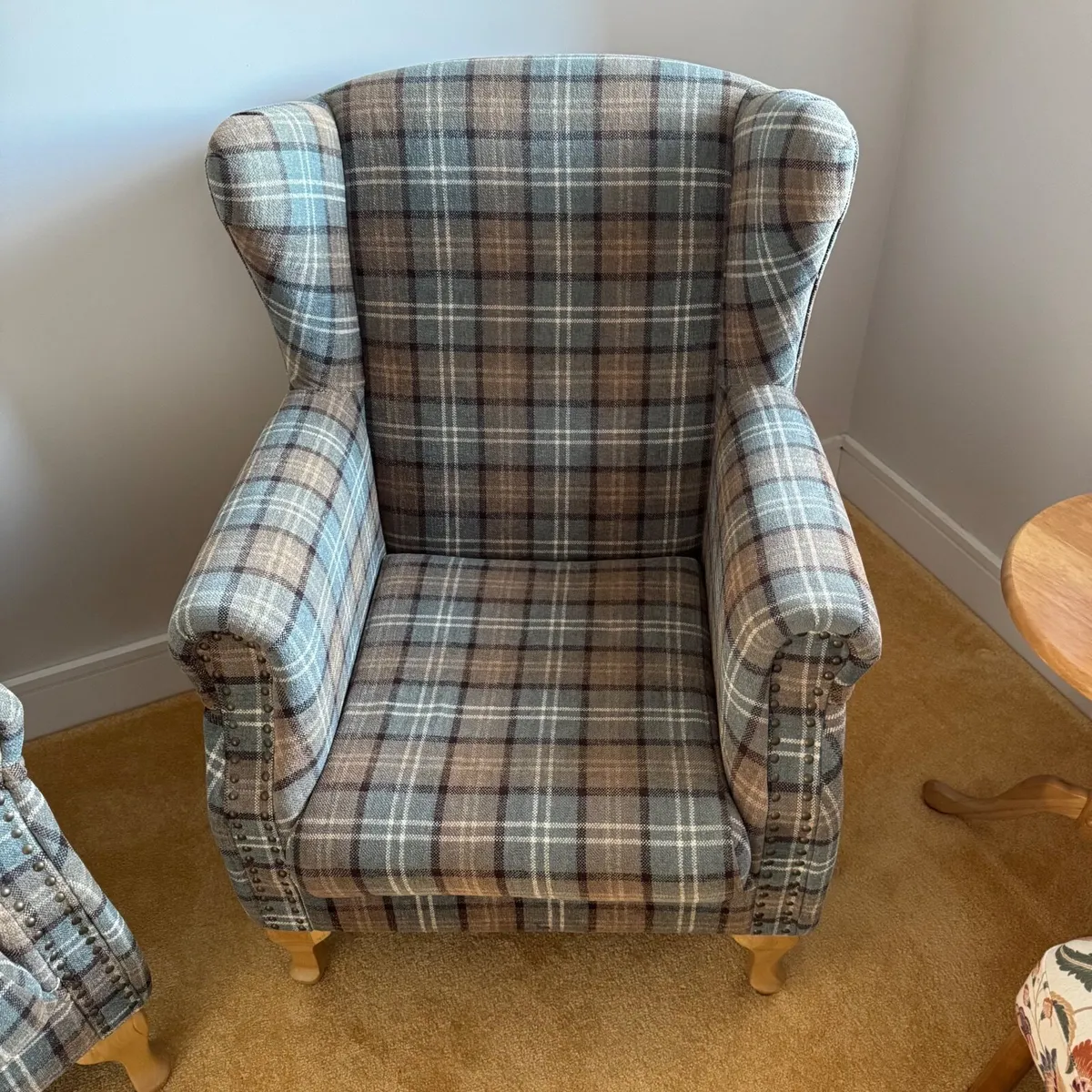 Sherlock Green Tweed Chair Set of Two - Image 3