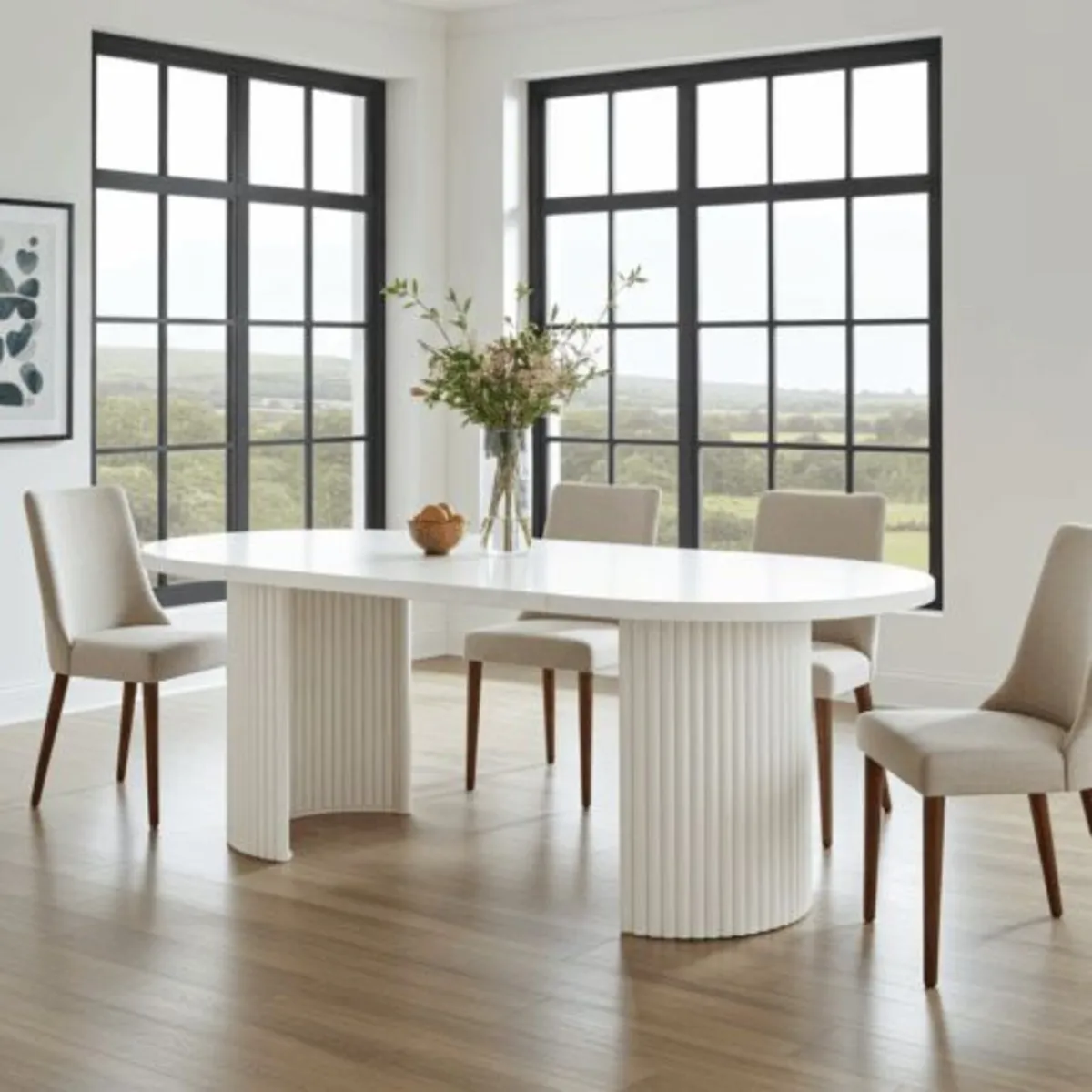 Extendable Dining Table 100 to180cm with the metal - Image 3