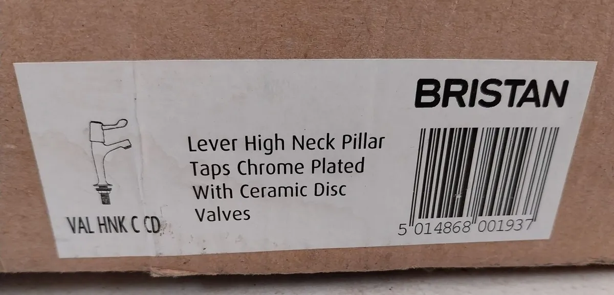 Briston Lever High Neck Pillar Taps - Image 2