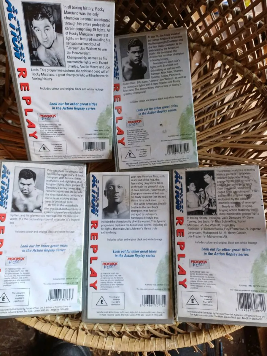 Vintage Boxing VHS Cassettes - Image 3