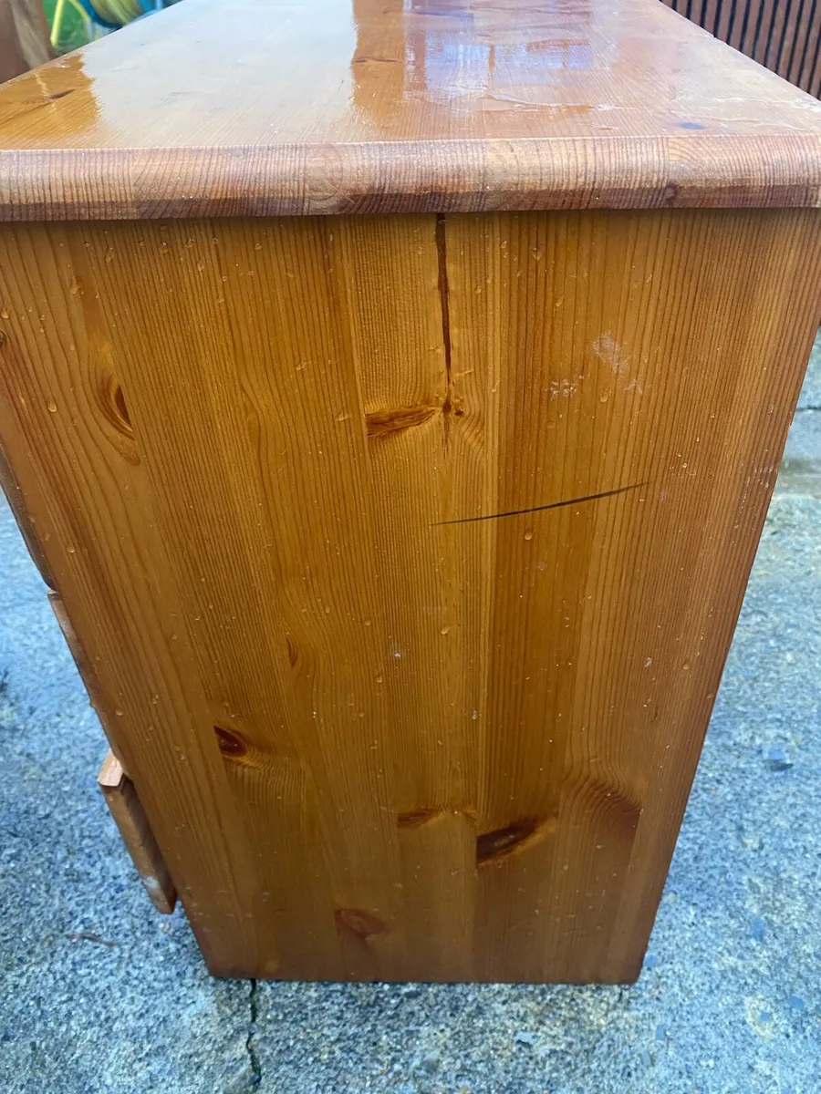 Pine three drawer lockers - Image 3