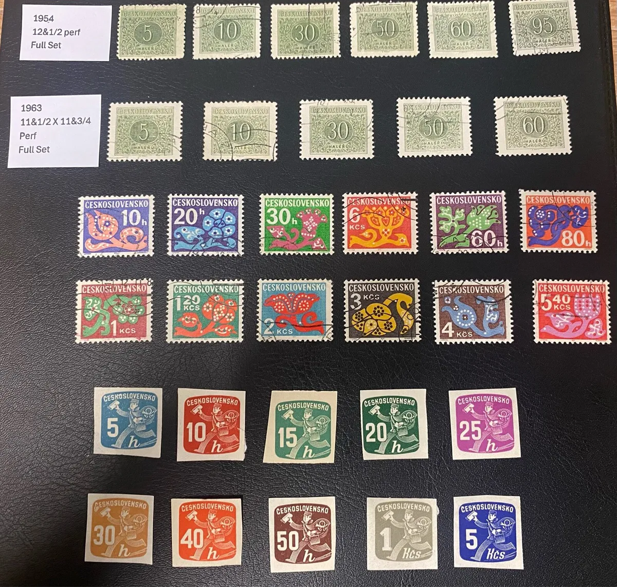 Czechoslovakian postage due & newspaper stamps - Image 1