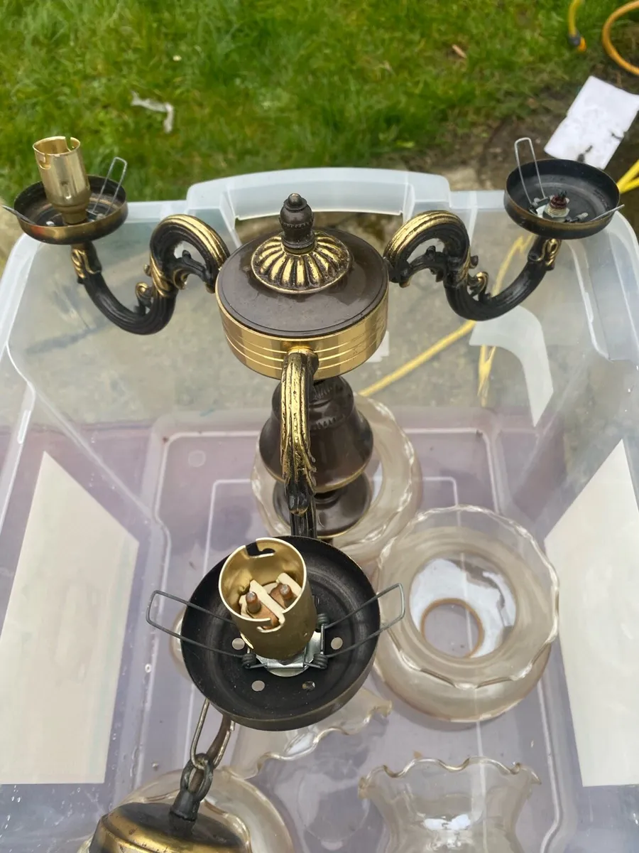 Light fitting with glass shades - Image 1