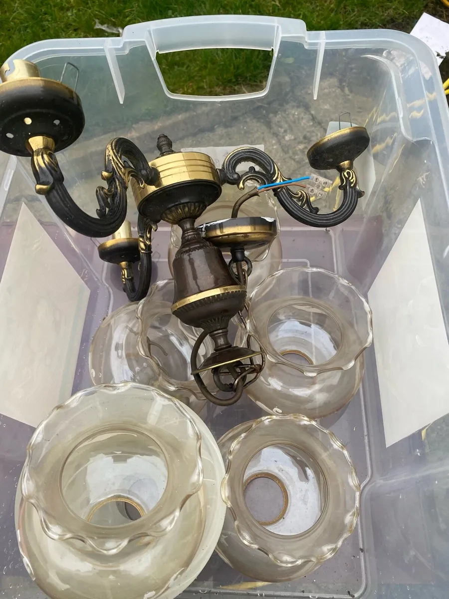 Light fitting with glass shades - Image 2