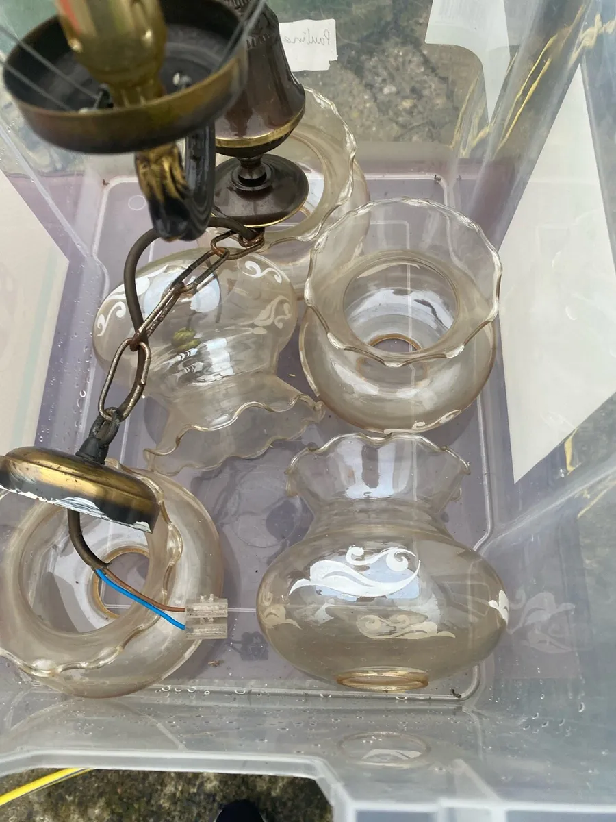 Light fitting with glass shades - Image 3