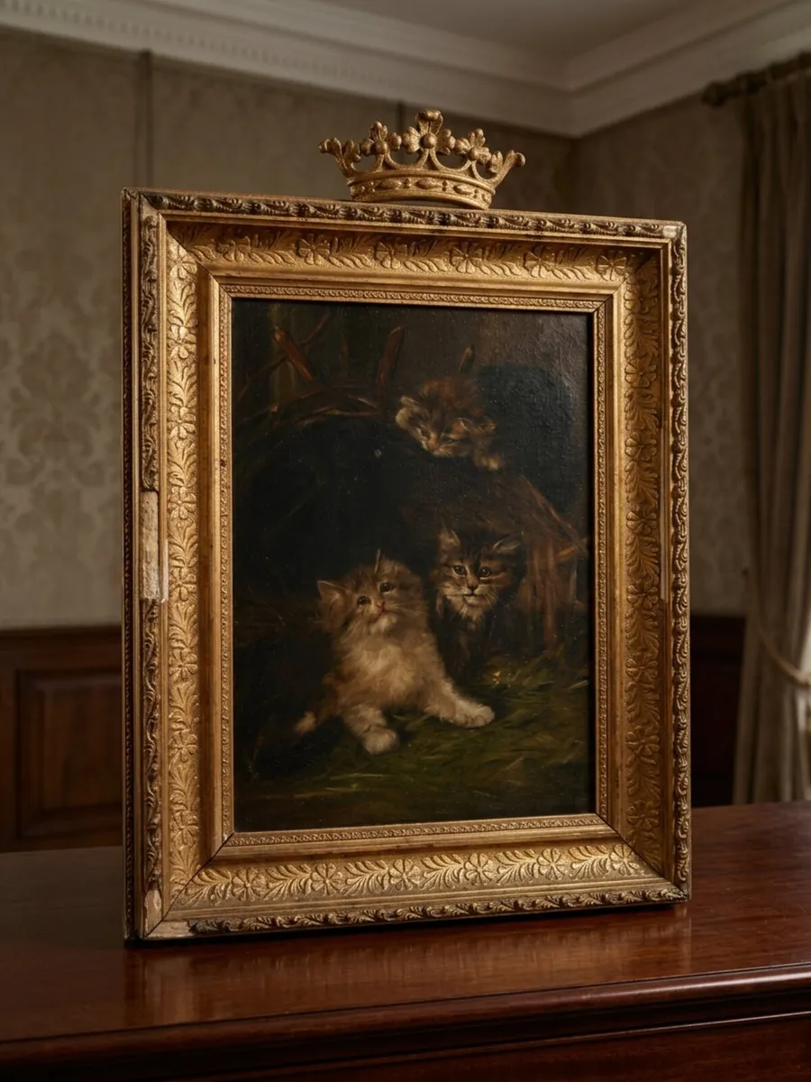 Antique oil painting - Image 3